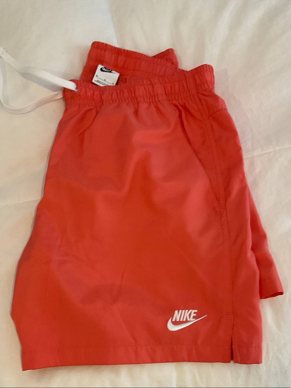 Nike men Coral-orange Athletic Shorts/ trunks lined